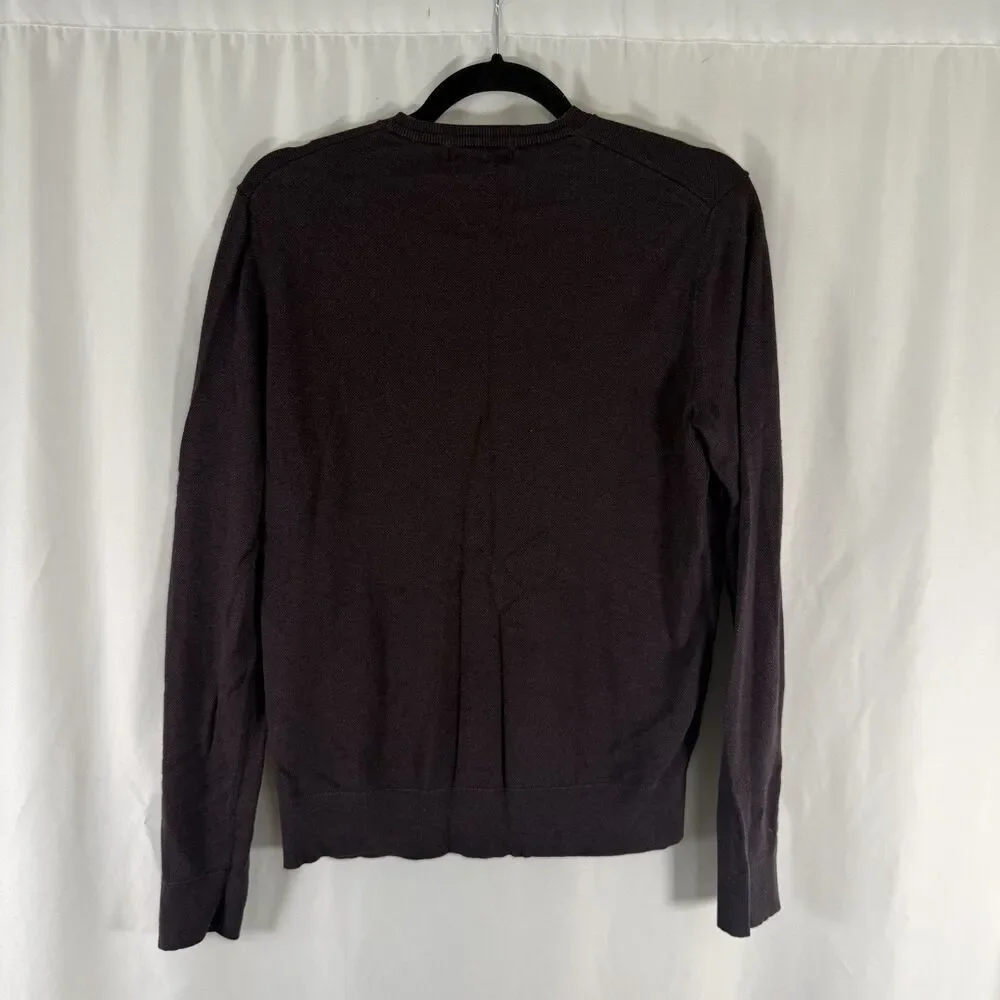 Banana Republic Luxury Blend Sweater Mens Small Purple Silk Cashmere Lightweight